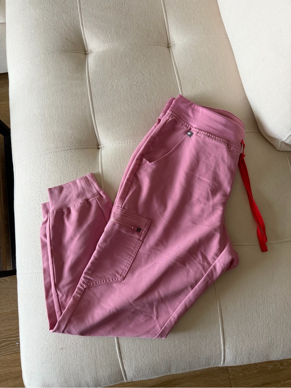 FIGS Pink Cargo Jogger Pants